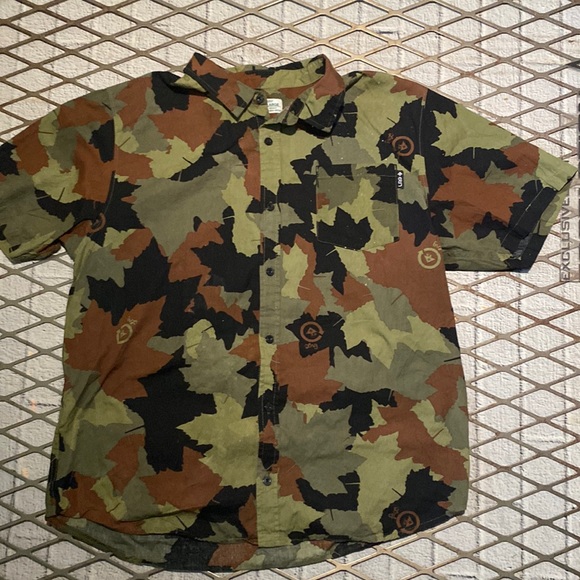 LRG camouflage print short sleeve button down - Picture 1 of 3